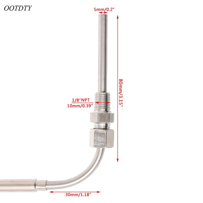Sensores de Temperatura do Gás de escape EGT Termopar Tipo K Para Exhaust Gas Probe Temp Do Motor 1/2/3/ 4/5 m
