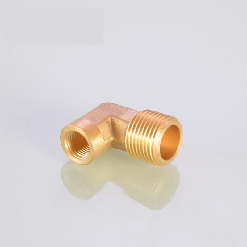 Connecteur pneumatique de tuyau d'eau à filetage mâle femelle, coude en cuivre complet à Angle droit 1/8 1/4 3/8 pouces M9.5 M12.7 M16.5