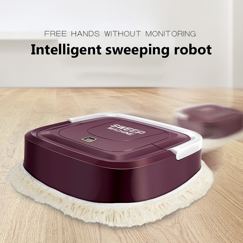 Hushållsuppladdningsbar auto smart robot dammsugare maskin sopmaskin ingen sugkant rengöring robot golvmopp med handtag