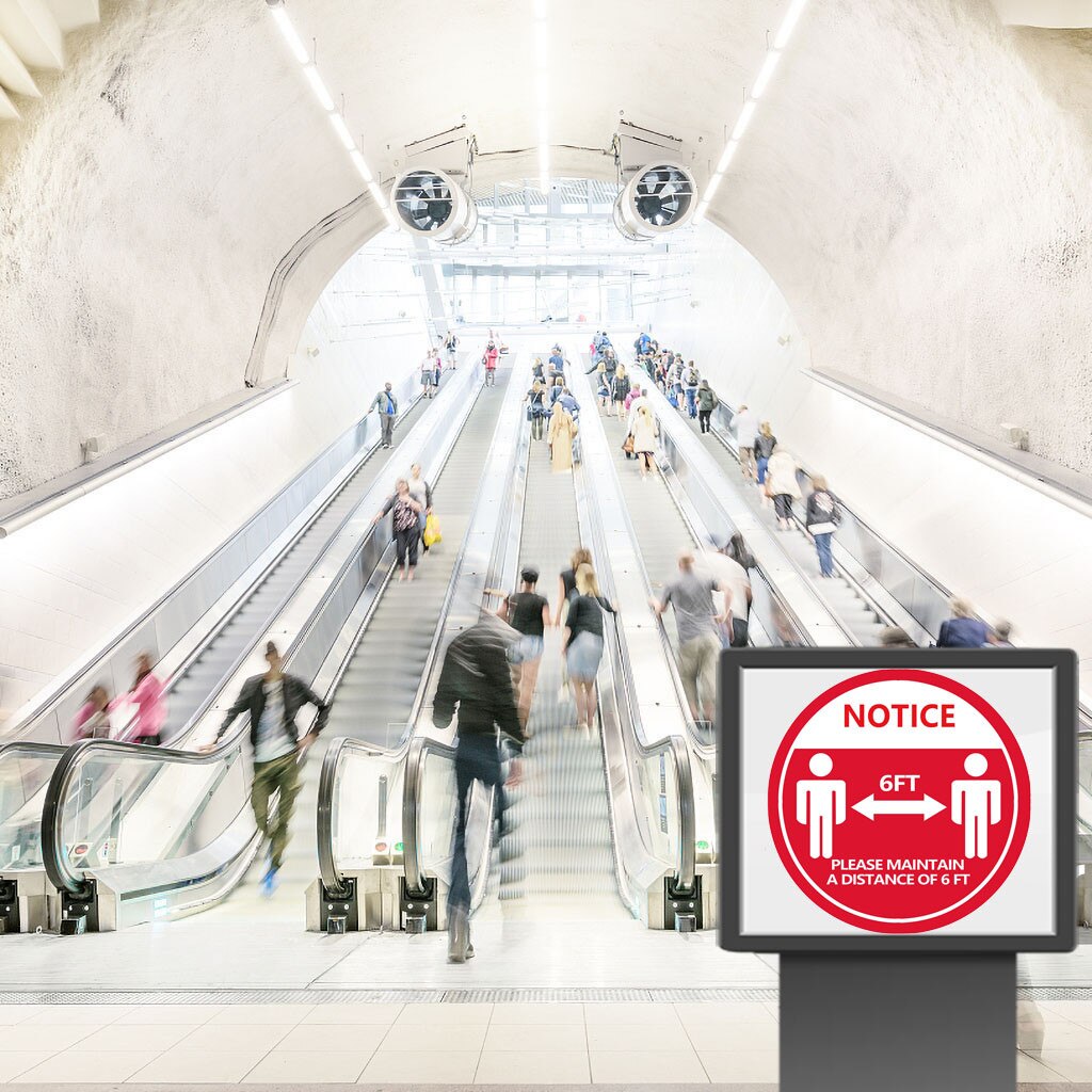 1/5/10pcs Ground sign Please Keep Wait Here Stand Here Keep 6ft in Between Distance Marker Floor Isolated label 28CM diameter #M