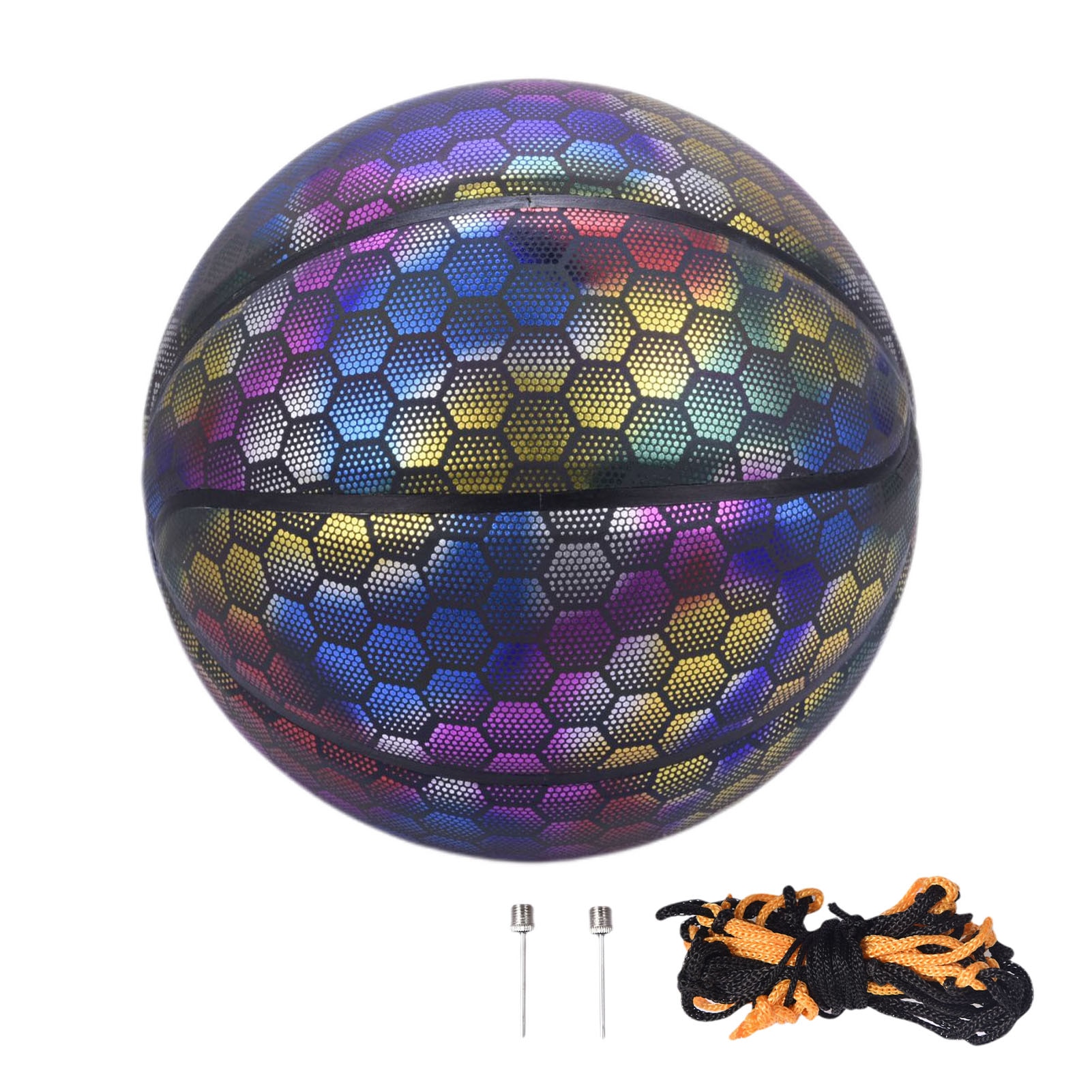 Glowing Basketball Reflective Luminous Fluorescent Basketball Lighted Glow Basketball Glow Dark Night Game No.7 Basketball
