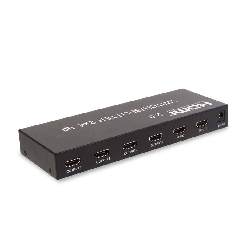 HDMI-compatible Switch Splitter 2 in 4 out HD TV Computer Notebook Monitor Displayer Splitt Two Computers Shared Switch 1080p