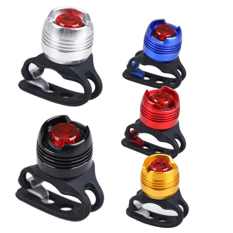 Aluminium Led Fiets Licht Voor Achter Tail Helm Rood Wit Flash Verlichting Veiligheid Lamp Fietsen Veiligheidswaarschuwing Licht Waterdicht