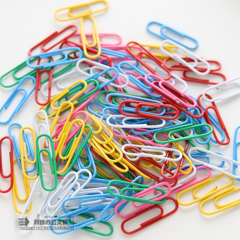160 Pieces / Box Paper Clip Plastic Color Paper Clip 29mm File information Finishing Office Supplies Office Supplies