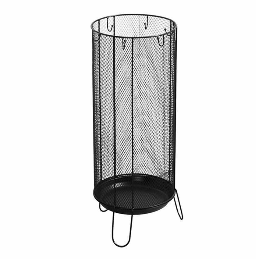 Eenvoudige Moderne Paraplu Stand Houder Met Haken Huishoudelijke Indoor Metalen Ijzeren Paraplu Rack Organizer Shelf Emmer Stand