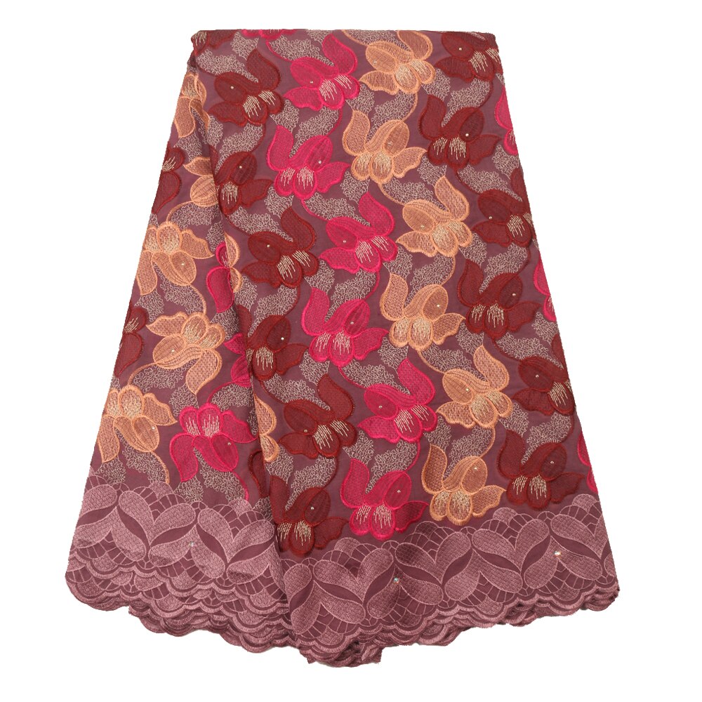 Swiss Voile Lace In Switzerland Lace African Dry Lace Fabric Nigerian Cotton Lace Material YA3413B-4