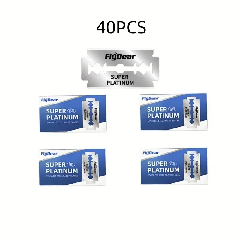 Maquinilla de afeitar clásica Retro de acero inoxidable, cuchillas de afeitar de doble filo, maquinillas de afeitar de seguridad para hombres, herramienta de peluquero , maquinilla de afeitar para depilación: Plata