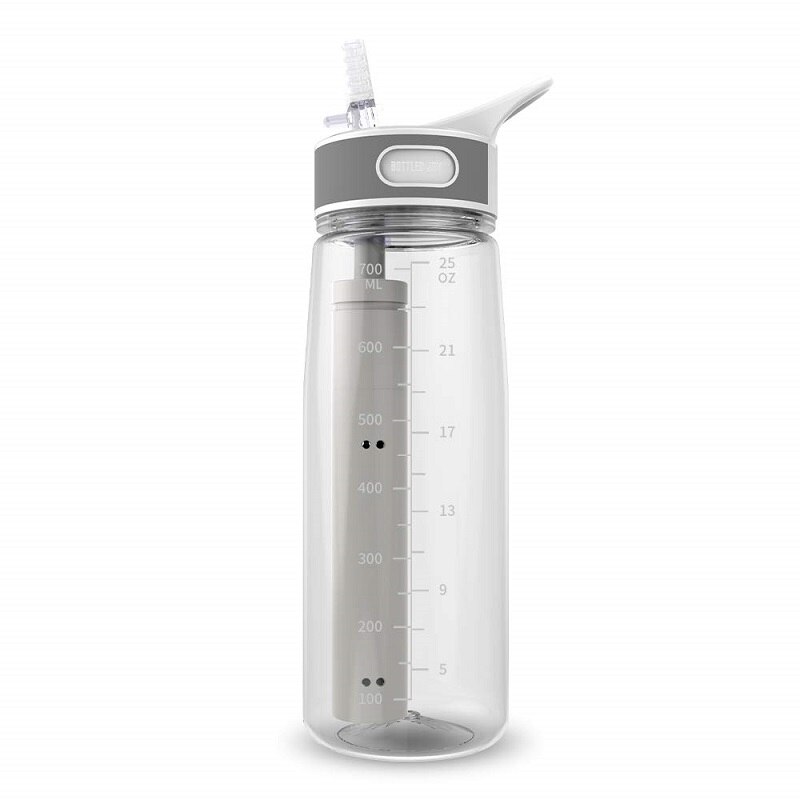 Flaske joy vandflaske med filter , 27oz vandflaske med udskifteligt 2- trins filter bpa fri hulfiber membran filter