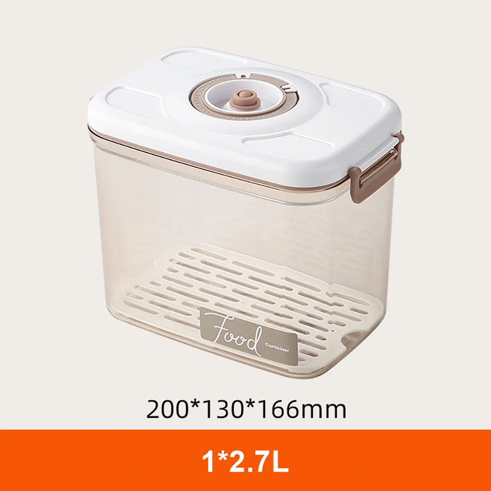 Voedsel Opslag Container Vacuüm Doos Grote Capaciteit Voedsel Dispenser Voor Keuken Transparant Verzegeld Voedsel Organizer Houden Lunch Verse: Army Green