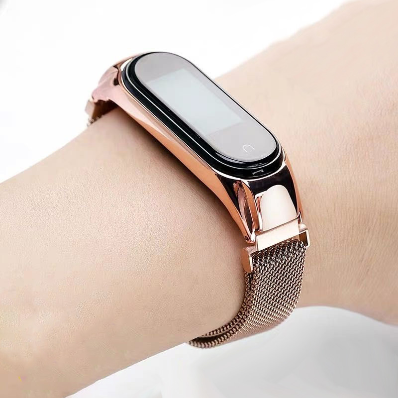 correa mi band 4 5 6 7, Milanese Loop para Xiaomi Mi Band 7, 6, 5 y 4, Correa de reloj de acero inoxidable, pulsera mi band 4, 6, 5, 3, 7 pro