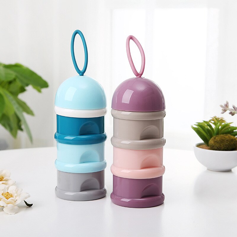 3 capas estilo Rana portátil de almacenamiento de alimentos para bebés cajas de leche en polvo de dibujos animados de cereales esenciales Toddle Kids fórmula contenedor de leche