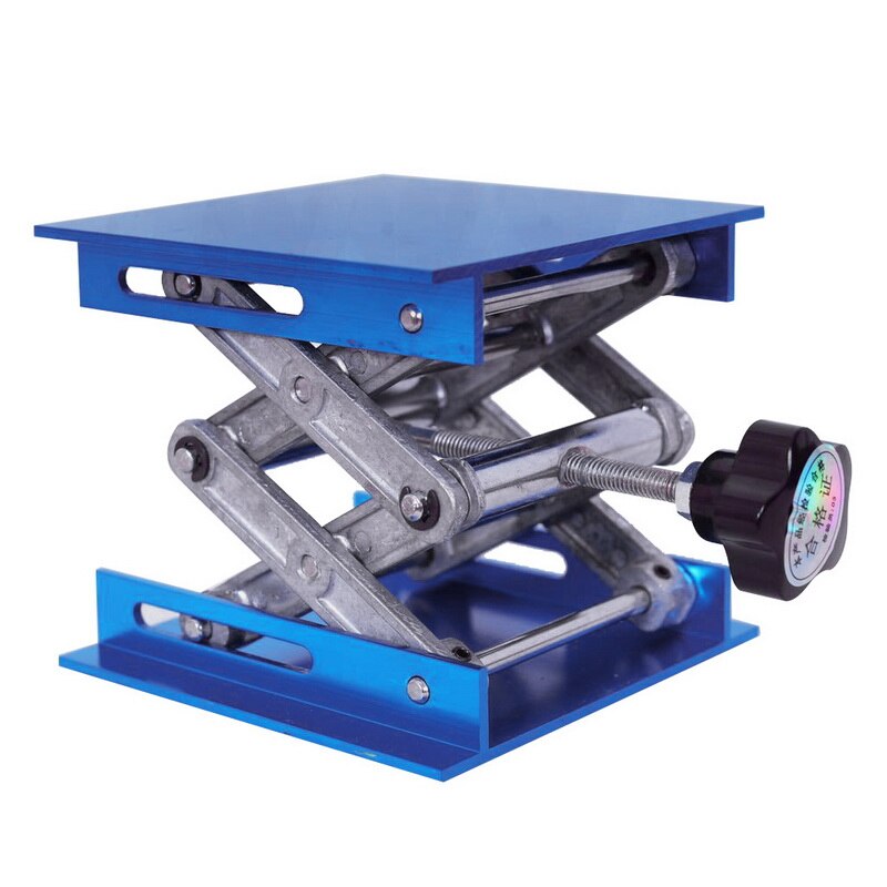 Aluminium router løftebord træbearbejdning gravering lab løftestativ rack lift platform træbearbejdning bænke lab-lift løfter 4 " x4 ": Aluminium