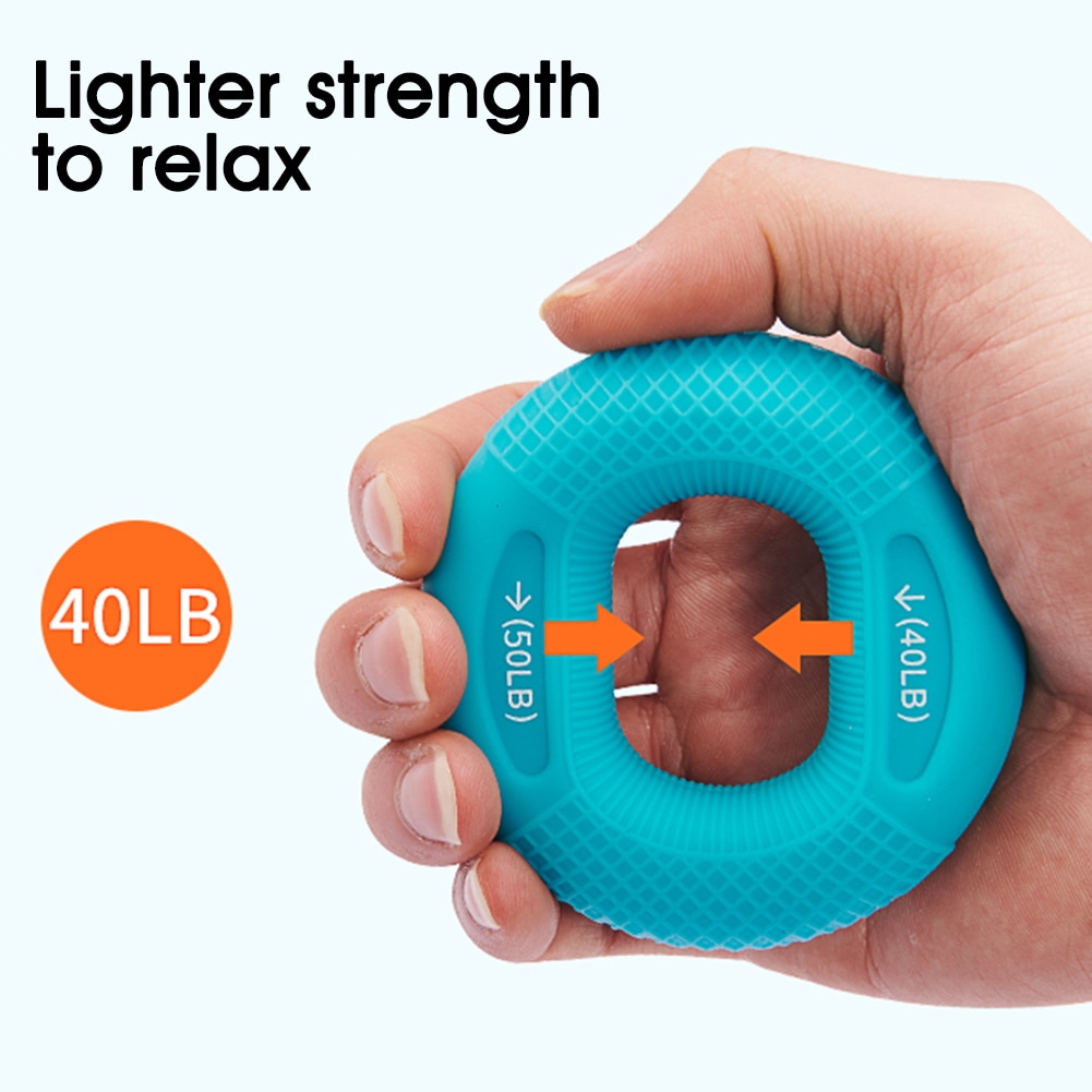 Handgreep Strengthener Siliconen Grip Ring Grip Exerciser 2 Sterktes In Een Voor Arm Spier Training Revalidatie Fitness