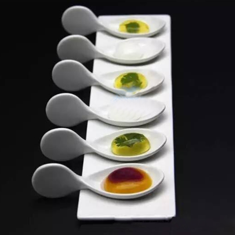 Keramik Fisch bilden Nachtisch Platte Mini Sushi Assiette Gericht Schüsseln Portion Löffel Restaurantware