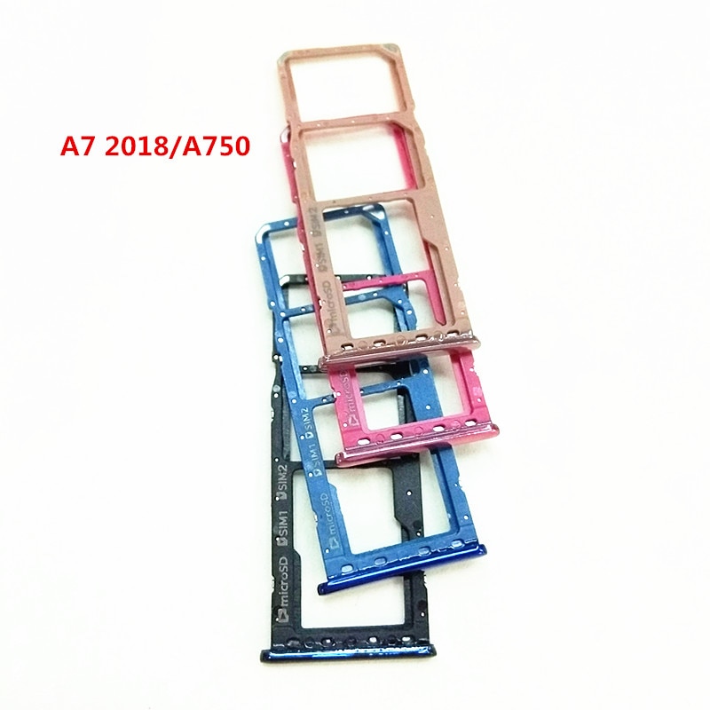 SIM Card Tray Slot SD Reader Holder Adapter voor Samsung Galaxy A7 A750 A750F