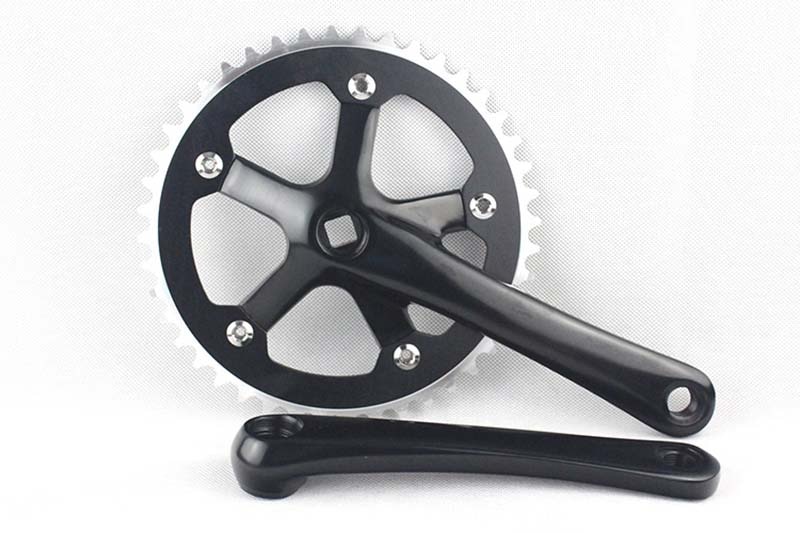 Fixed Gear 44T Crank Set Bike Bicycle Aluminum Chainwheel Alloy Crank Set Sprocket Crankset