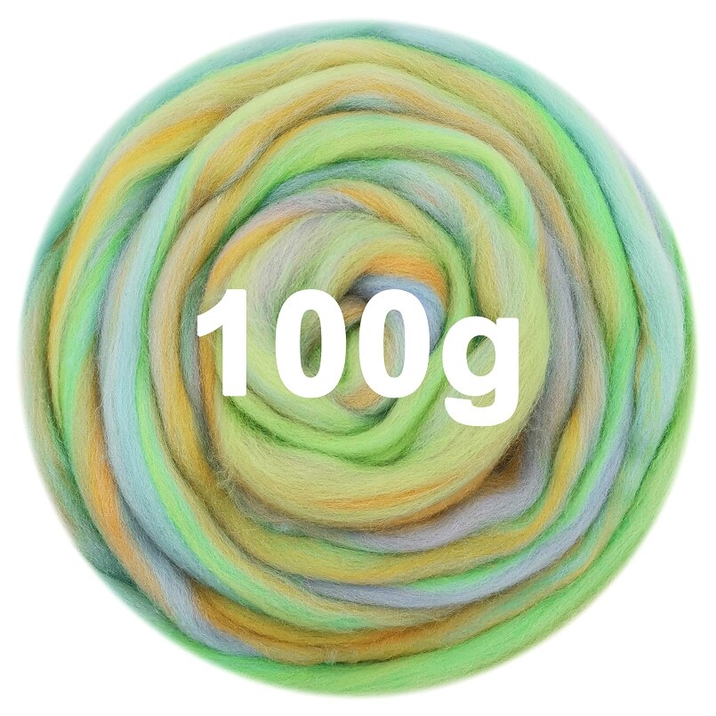 Blended Wool 100g Merino Mixed Felt Wool Roving for Needle Felting Kit Hand Needle Felting Wool for Dry Wet Felting (NO.03)