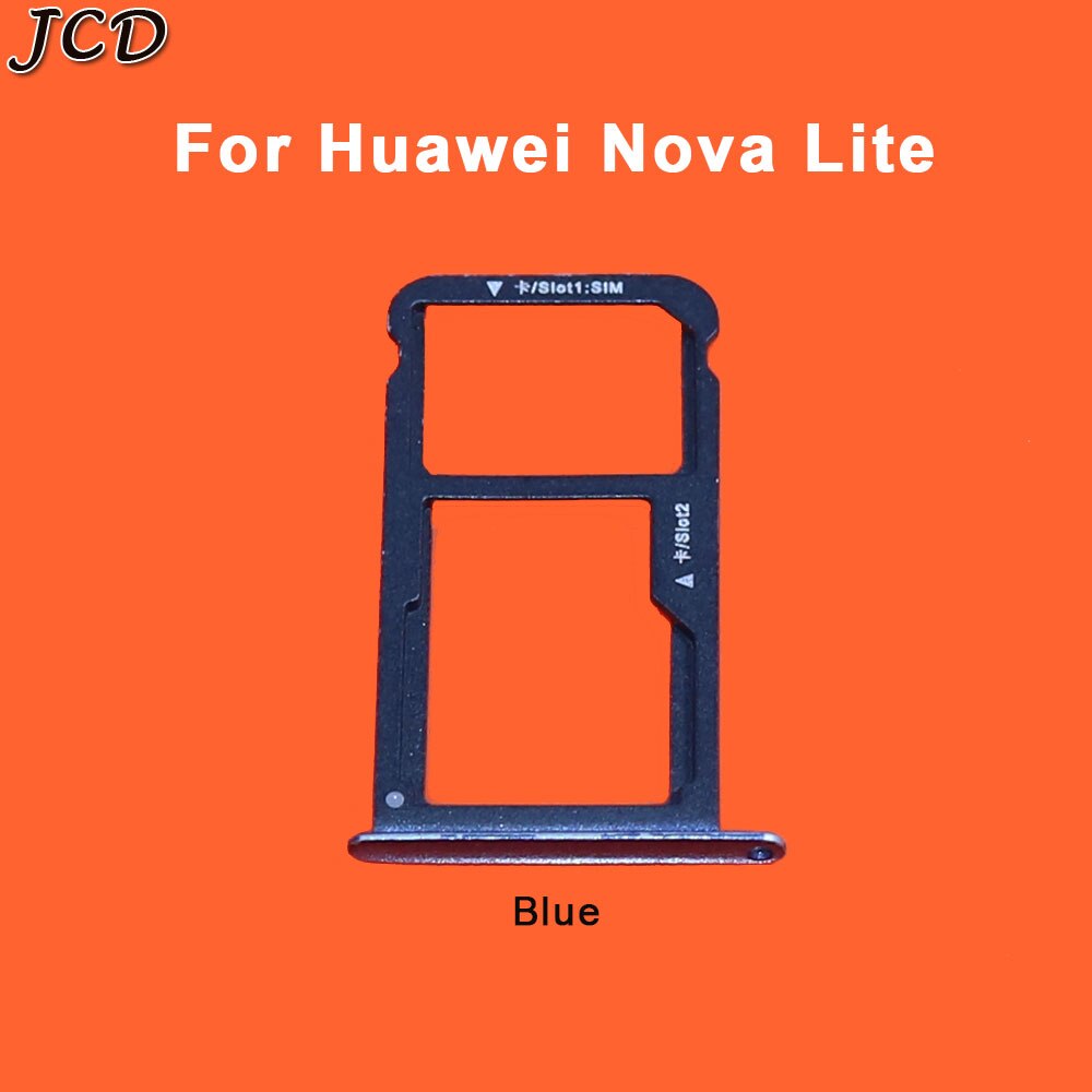 JCD Für Huawei Nova Lite SIM Karte Tablett Halfter Karte Slot Adapter Für Huawei Nova Ersatz Reparatur Ersatzteile: Nova Lite-Blau