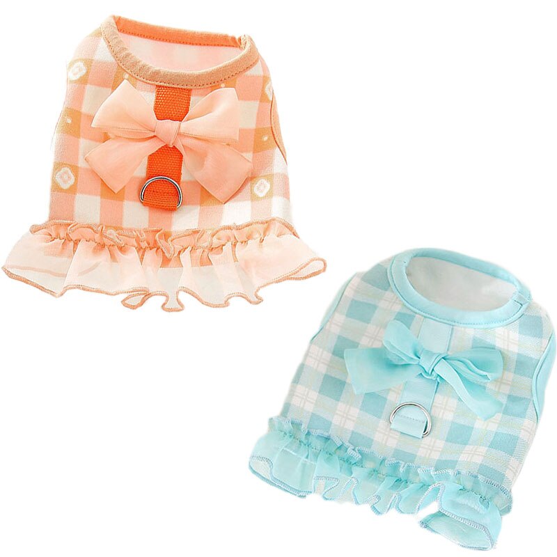 Falda de tul a la para perro y gato, ropa con pajarita, vestido de princesa para niñas, arnés sin tirones, chaleco para perros pequeños y medianos, Chihuahua y PUG