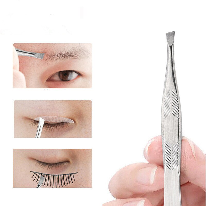 1Pcs Women Eyebrow Tweezer Face Nose Hair Clip Tweezer Remover Stainless Steel Tweezers Shape Tool Eyebrow Tweezers 9cm