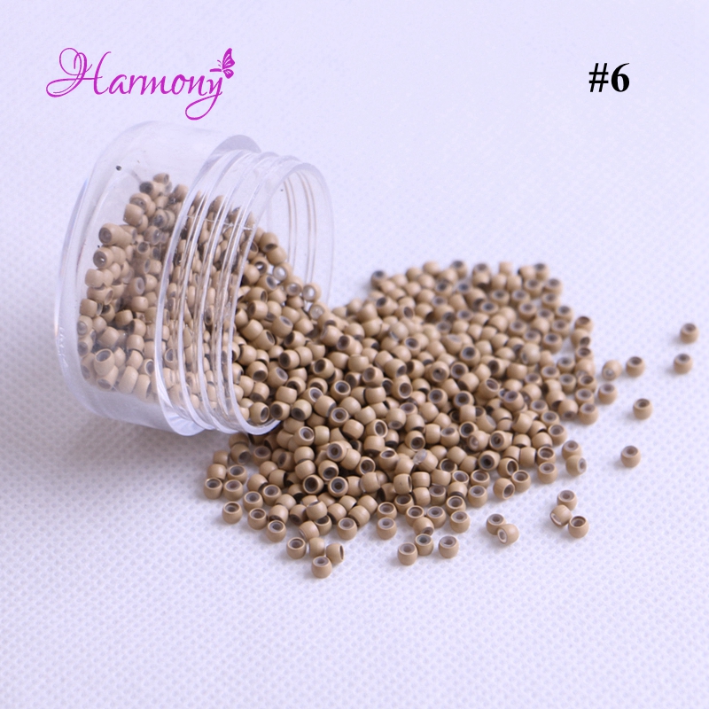 1000 stücke/viel 2,9x1,6x2,0mm blond Farbe Kupfer Silikon Nano Ringe Perlen Verknüpfungen Für Nano haar Erweiterungen 7 Farben erhältlich