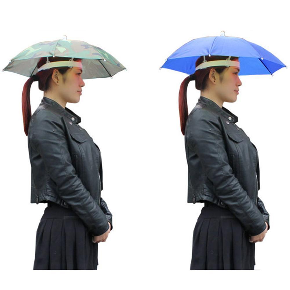 Chapeau parapluie de pluie Portable, chapeau de tête d'extérieur, casquette de parapluie de pêche, Anti-pluie, pliable, voyage, randonnée