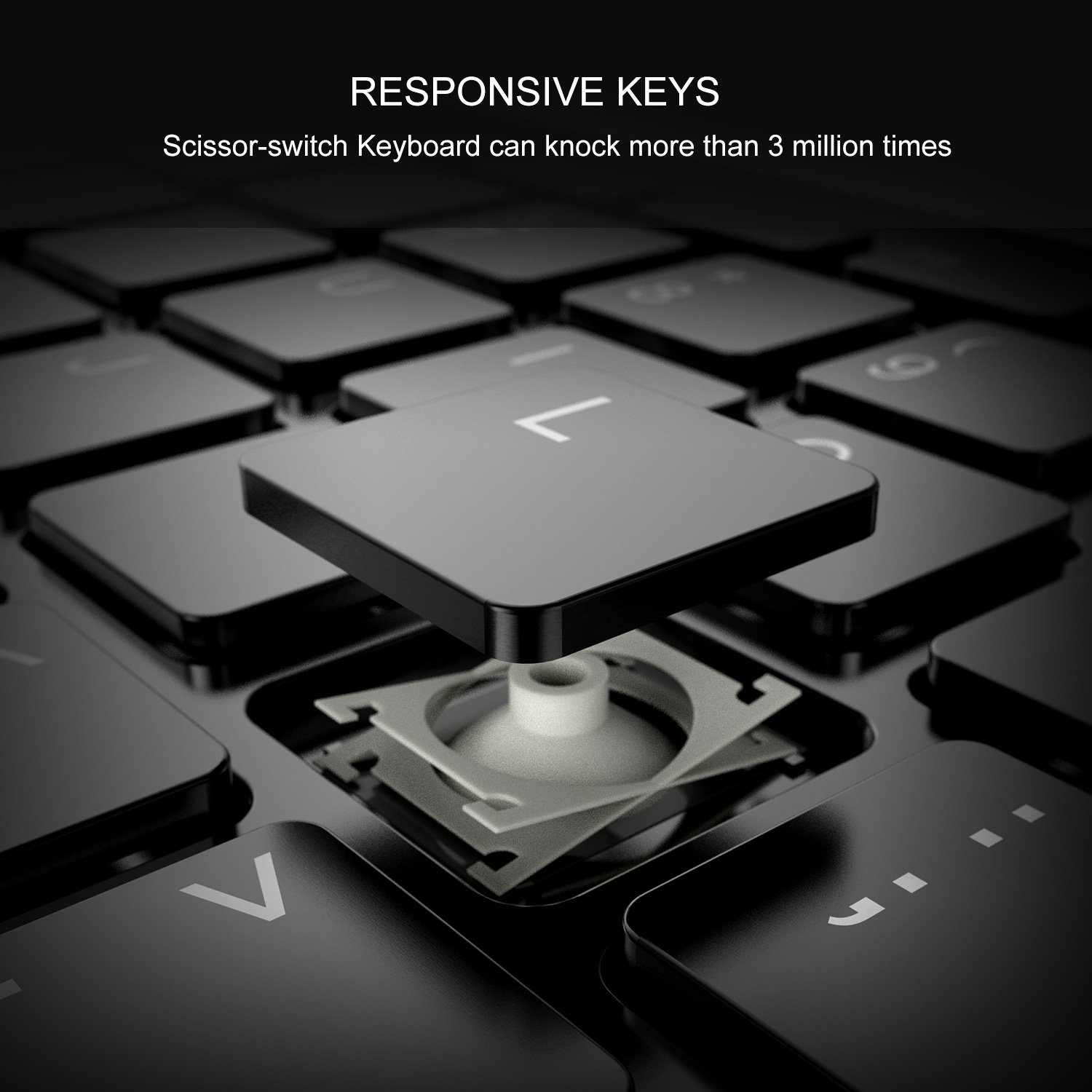 Jelly Comb 2.4G Wireless Keyboard and Mouse Slim Quiet Small Keyboard and Mouse Combo for Windows Laptop PC Notebook DE US