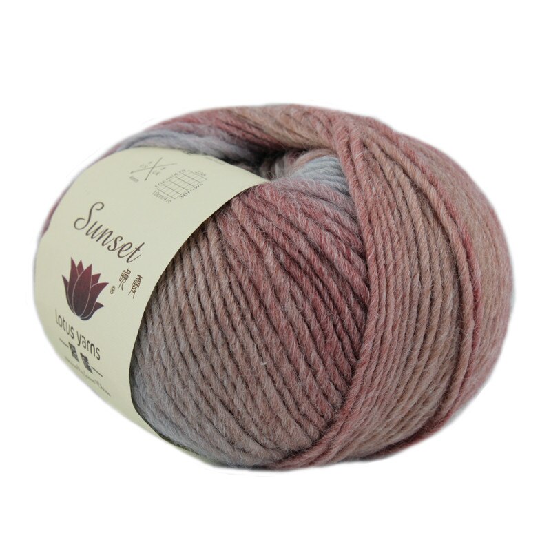50g merino uld garn regnbue garn hanks til håndstrik og hækling: 252