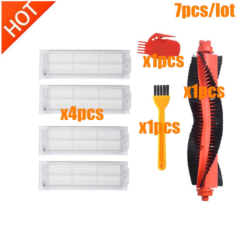 Hovedbørste hepa filter sidebørste til xiaomi mijia styj 02ym conga 3490 viomi  v2 pro v-rvclm 21b støvsuger dele tilbehør: 5