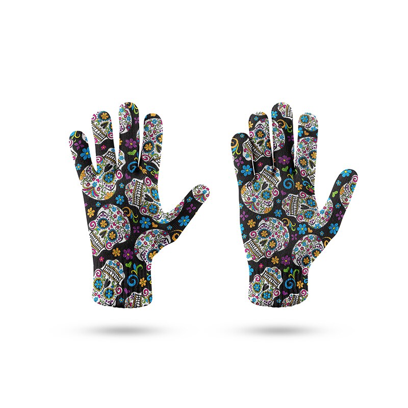 Guantes creativos con estampado de calavera para hombre y mujer, guantes de punto con pantalla táctil del teléfono móvil, para deportes de invierno, cálidos, mitones de conducción: style10