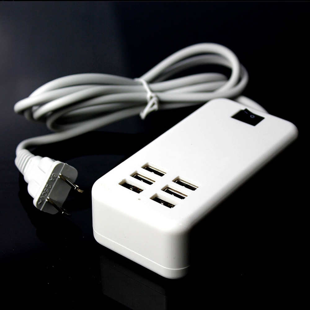 6 Ports USB Ladegerät HUB Für iPhone iPad Samsung Mehrere Wand Lade UNS EU Stecker Adapter Für huawei xiaomi Smart telefon