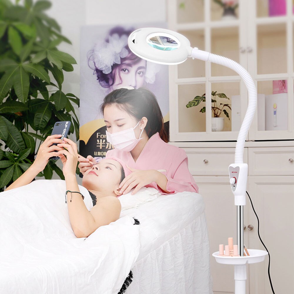 Beemyi Manicure Tattoo Lamp Apparatuur 8X Vergrootglas Lamp Voor Schoonheidssalon Tattoo Nail Make Facial Schoon Zorg Verlichting Gereedschap