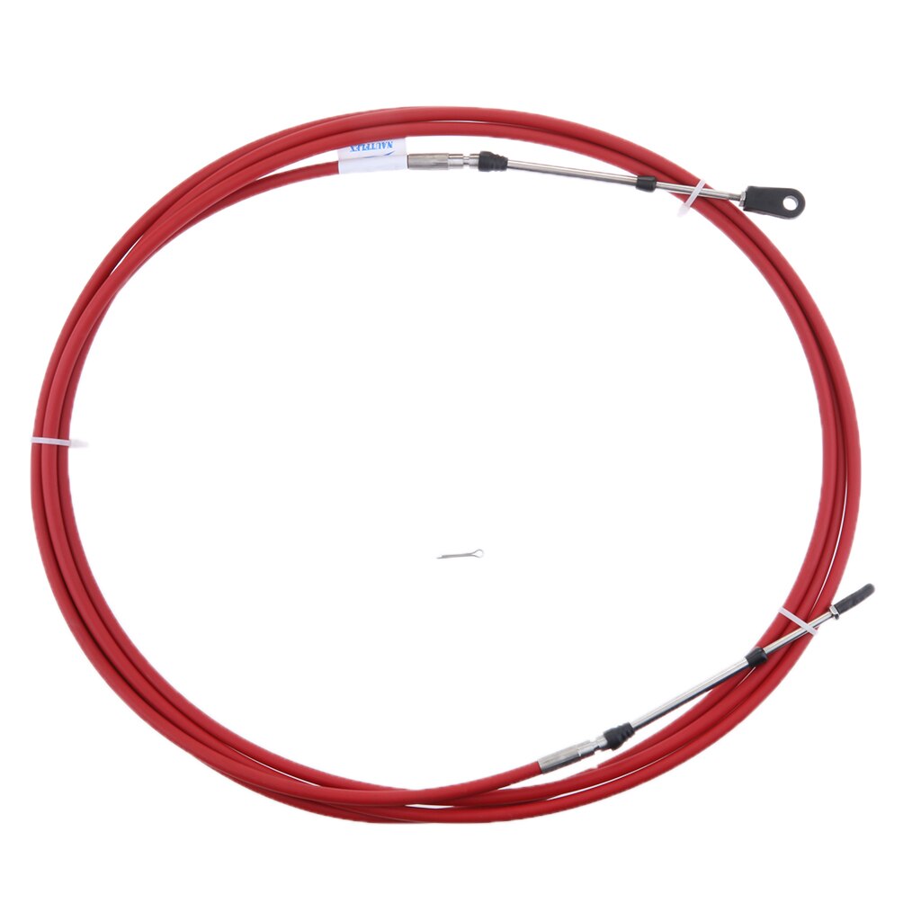 2x Universal Throttle Control Cable Red for Marine Boat Motor Outboard 10FT