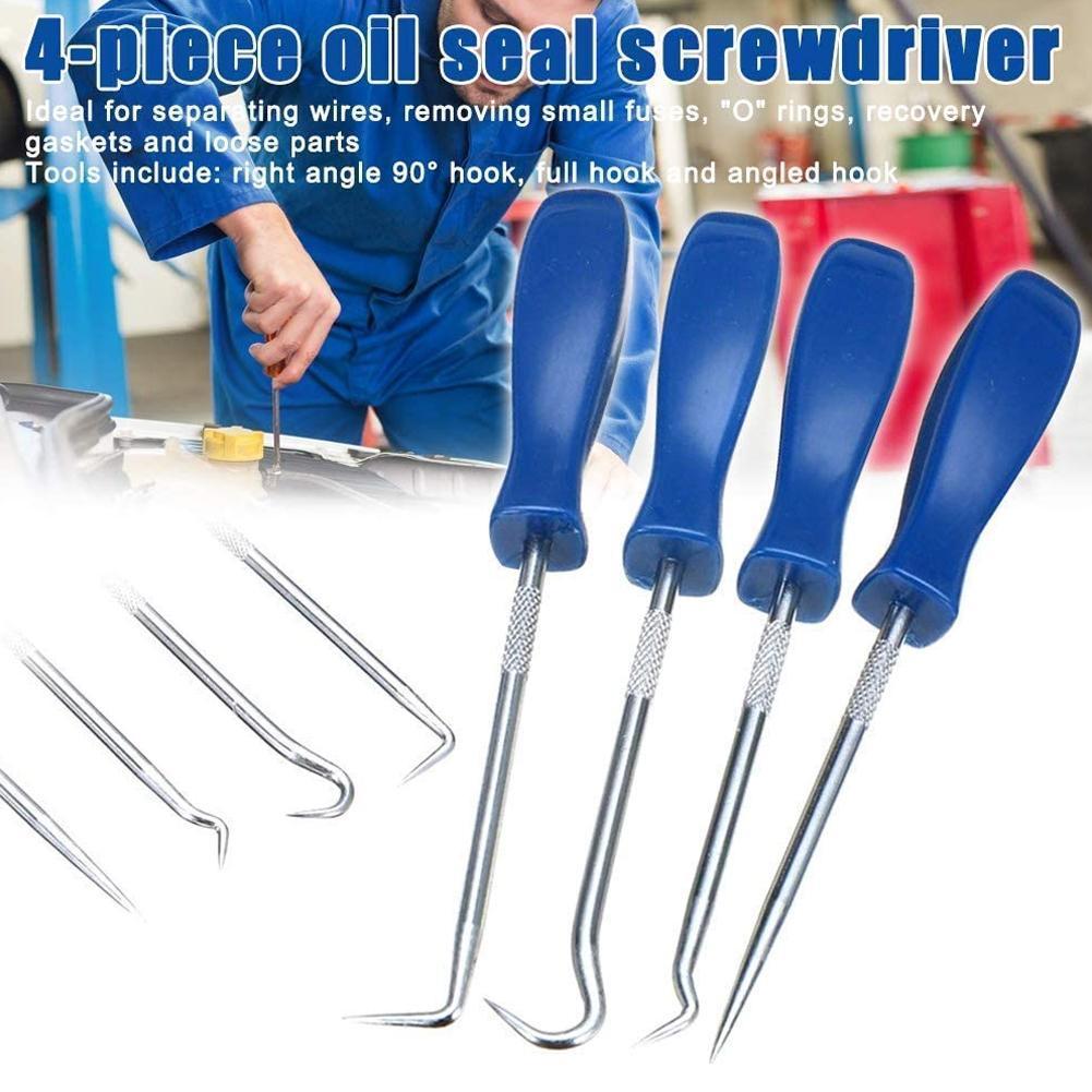 4pcs Auto Car Pick and Hook Set O Ring Oil Seal Gasket Craft Hand Tool Set Car Tool Remover Puller Remover H6H0