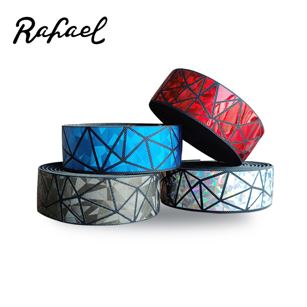 Fietsen Road Mtb Dazzling Reflecterende Driehoek Anti-Vibratie Pu Fiets Stuur Antislip Ademend Persoonlijkheid Fiets Riemen