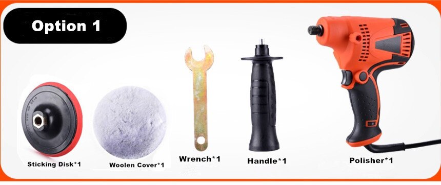 220V 1600W Electric Polisher 3500rpm 6 Speeds Auto Polishing Machine Car Polisher Care Floor Sanding Waxing Tools Waxing Coating: Option 1