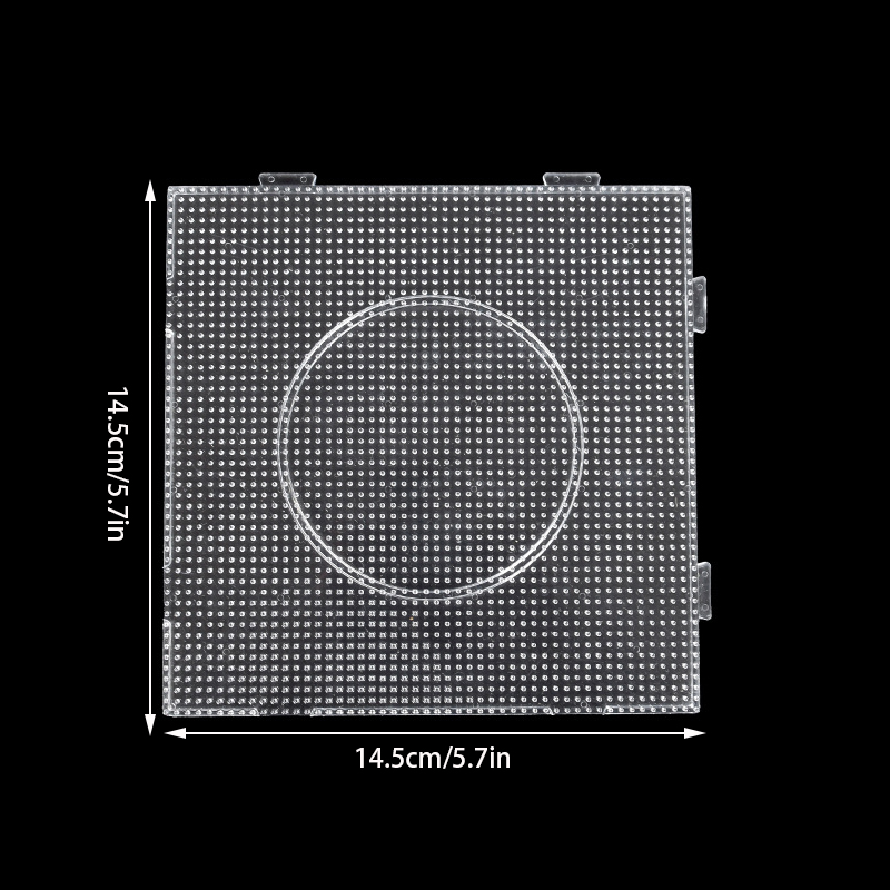 2,6 MM Praktische PE Klar Quadrat Schmelzen Perle Große Stecktafeln Bord Kreis Rätsel Perlen Vorlage Für DIY Sicherung Perle: Weiß