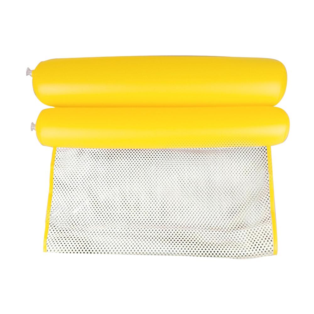 Hamaca de agua plegable para una sola persona, colchón de aire inflable, tumbona de playa, colchón flotante para dormir, silla de cama: Yellow