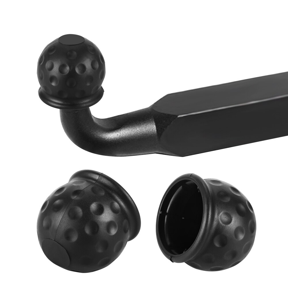 Negro 50mm Car Towbar Towball plástico Cap Tow Ball remolcar accesorios de remolque de protección de la cubierta de la cabeza de la bola del remolque