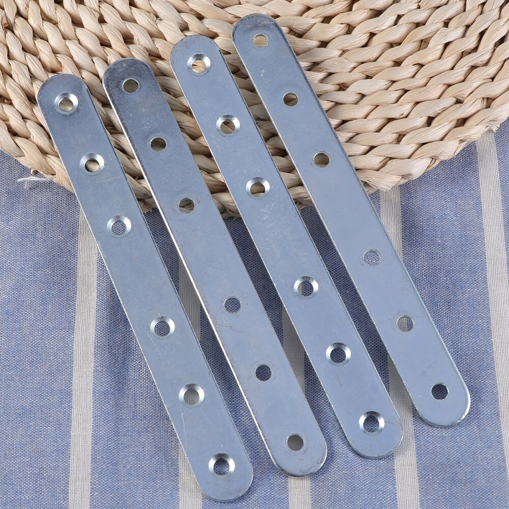 4PCS Straight Steel Brace Straight Metal Bracket Steel Straight Brace (No.7)