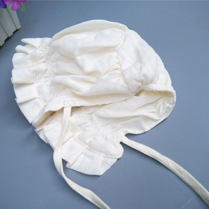 Baumwolle Baby Hütte für Mädchen Prinzessin Rüschen Baby Hütte Weiß Frühling Sommer Neugeborenen Hütte Jahrgang Baby Mädchen Hüte 85WA