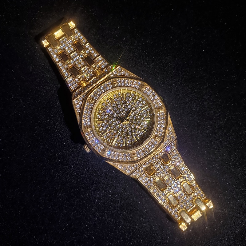 Missfox tops luxe dameshorloges merk gouden bling diamanten dameshorloges best verkochte waterdichte dameshorloge met doos