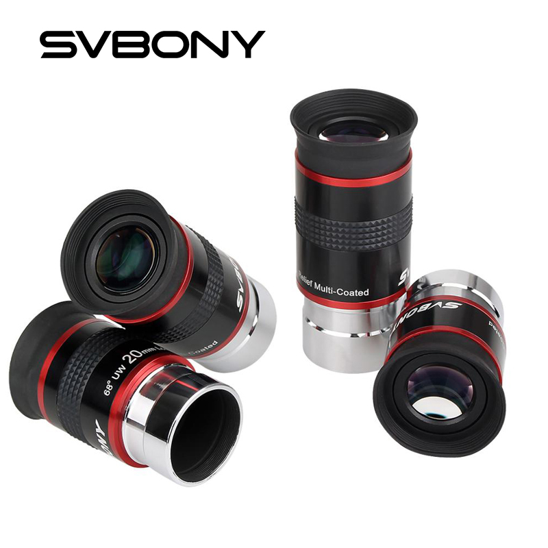 SVBONY ° Ultra Groothoek 6mm/9mm/15m/20mm Telescoop Oculair FMC 1.25 "voor Astronomische Telescoop