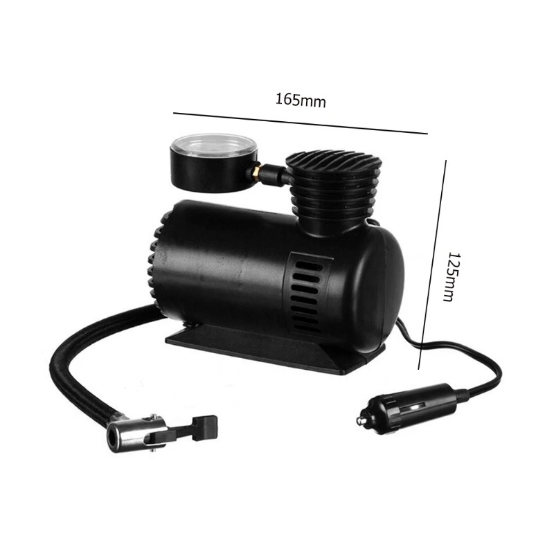 1 sett bærbar elektrisk luftkompressor til bil 12v 300 psi bildekkpumpe luftkompressor elektrisk bilpumpe biltilbehør