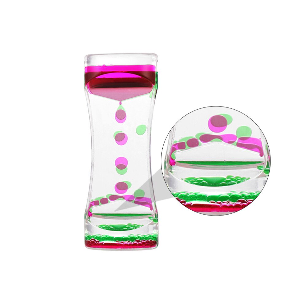 Slim Waist Liquid Motion Bubbler Timer Desk Two-color Action Liquid Timer