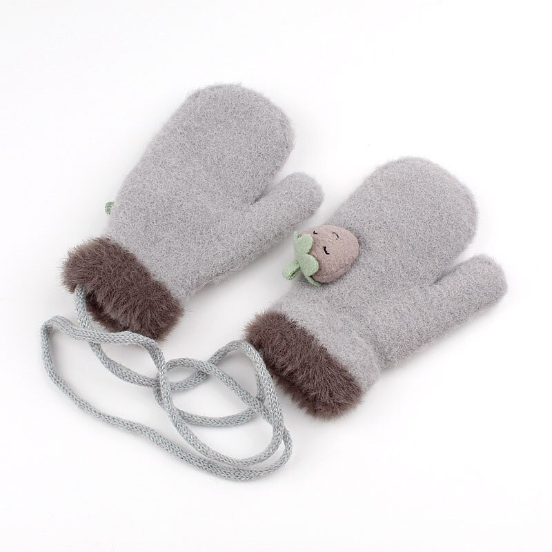 1 paar Winter Baby Jongens Meisjes Gebreide Handschoenen Warm Touw Volledige Vinger Wanten Handschoenen Voor Kinderen Peuter Kids