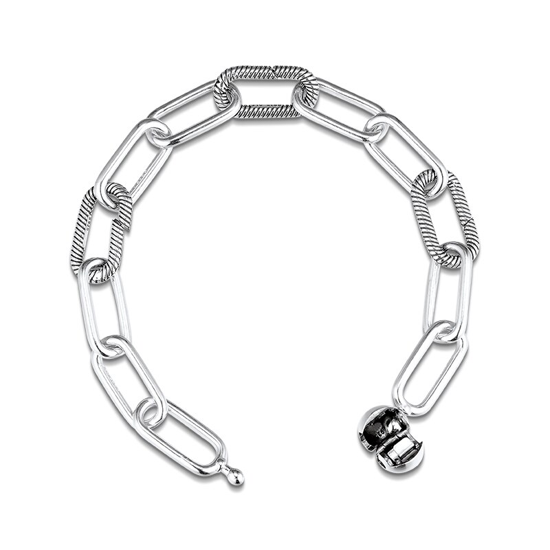 CKK Braccialetto di Collegamento ME Braccialetti Per Le Donne Degli Uomini Pulseira Feminina Masculina Pulseras Mujer Argento 925 Dei Monili Bransoletki damskie