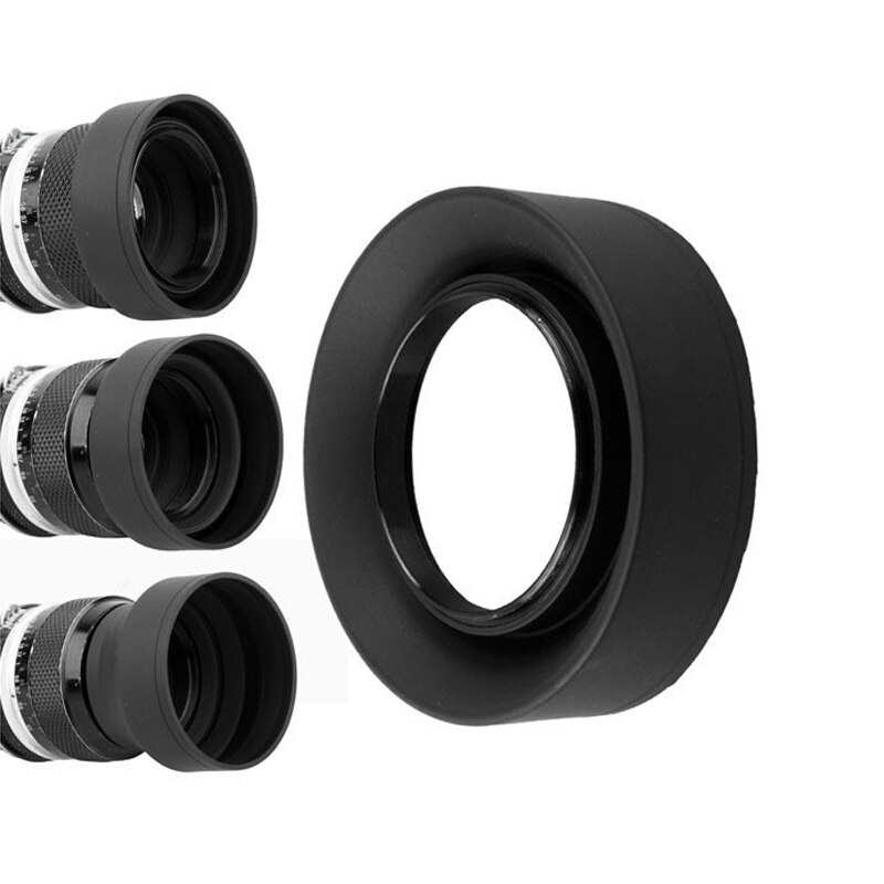 49 52 55 58 62 67 72 77 82mm 3-Stage 3 in1 Collapsible Rubber Foldable Lens Hood for canon nikon DSIR Lens camera