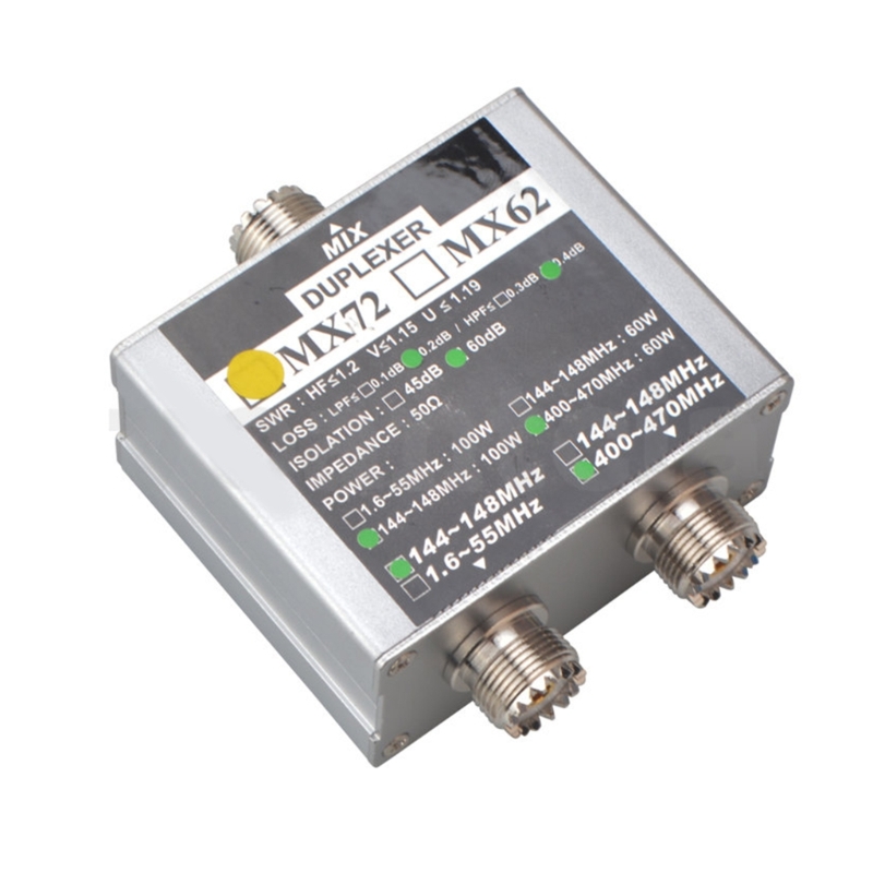 VHF+UHF Duplexer 144‑148MHz/ 400‑470MHz Different Frequency Indoor Antenna Combiner for VHF+UHF Duplexer Antenna: RED