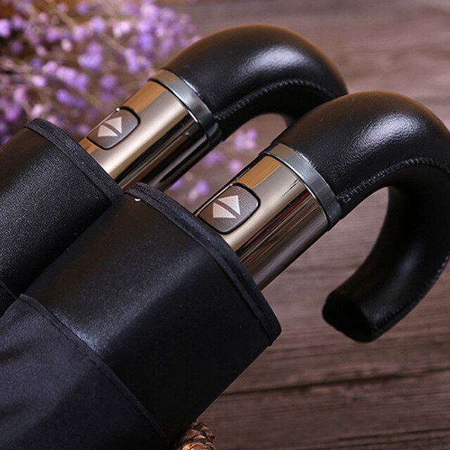 Parapluie classique de style anglais pour hommes, automatique, 10 nervures, résistant au vent, 3 plis, Parasol de professionnelle, pour la pluie: B